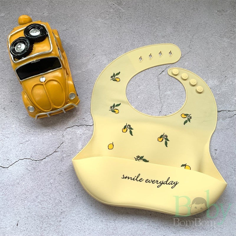 [BABY BOM BOM] Baby Food-grade Silicone Bibs Waterproof