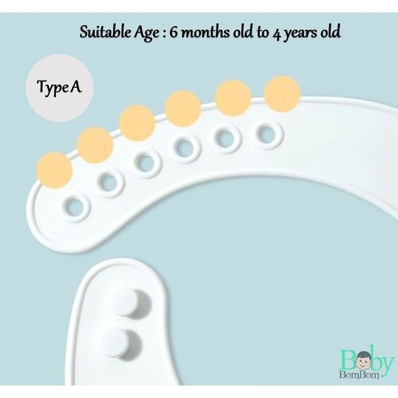 [BABY BOM BOM] Baby Food-grade Silicone Bibs Waterproof