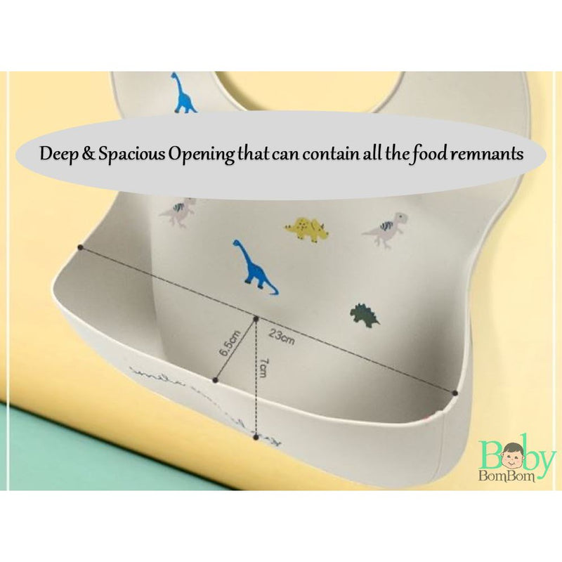 [BABY BOM BOM] Baby Food-grade Silicone Bibs Waterproof