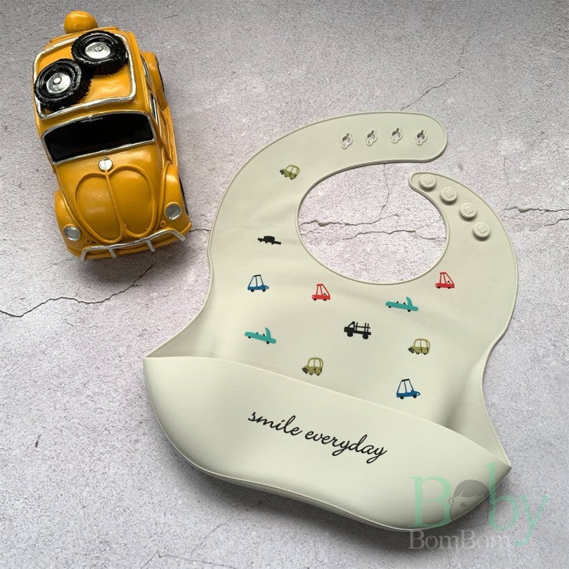 [BABY BOM BOM] Baby Food-grade Silicone Bibs Waterproof