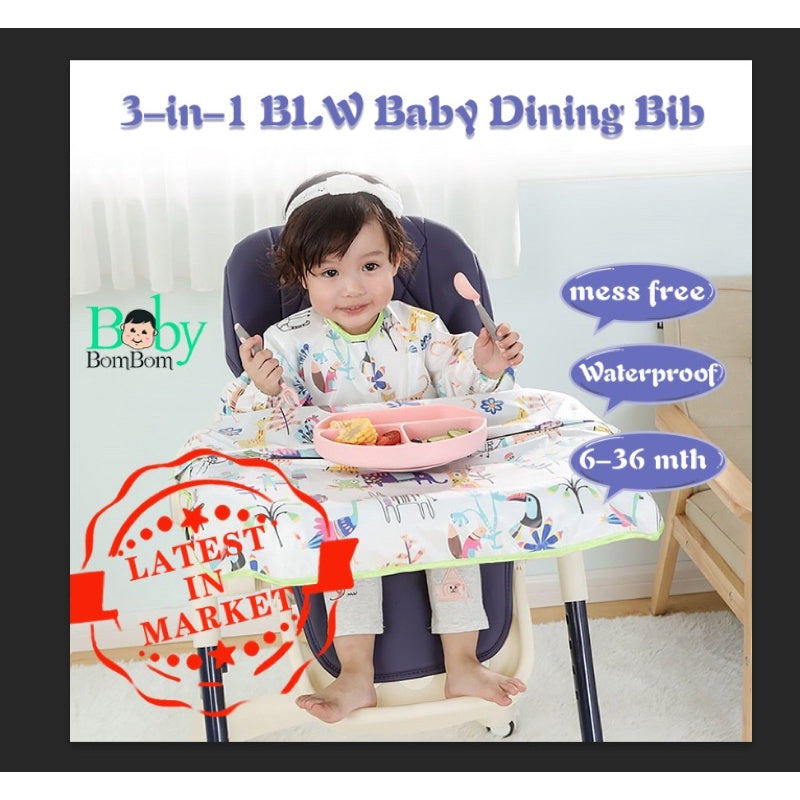 3 in 1 BLW Baby Bib For Versatile Uses