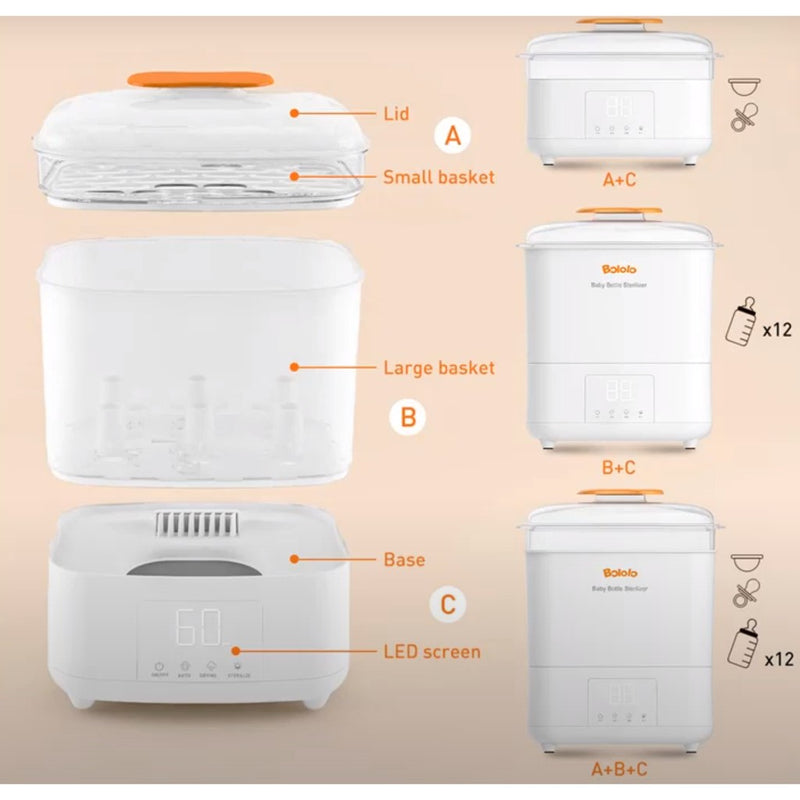 Premium Baby Milk Bottles  & Accessories Steam Steriliser With Dryer Function