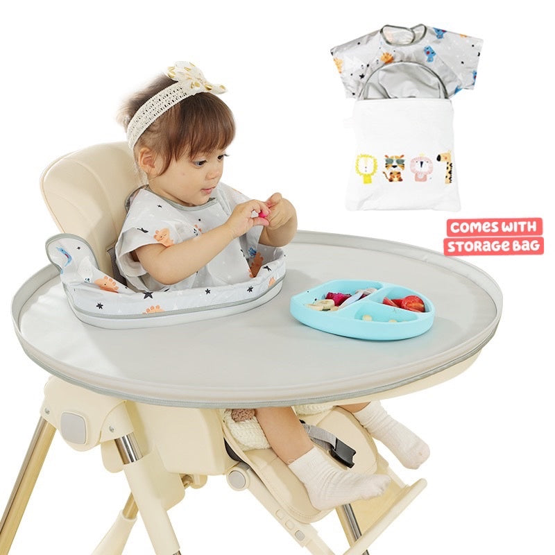 Waterproof Baby Dining BLW Tray With Bib