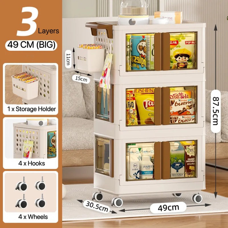 Versatile Storage Rack Trolley For Accessories