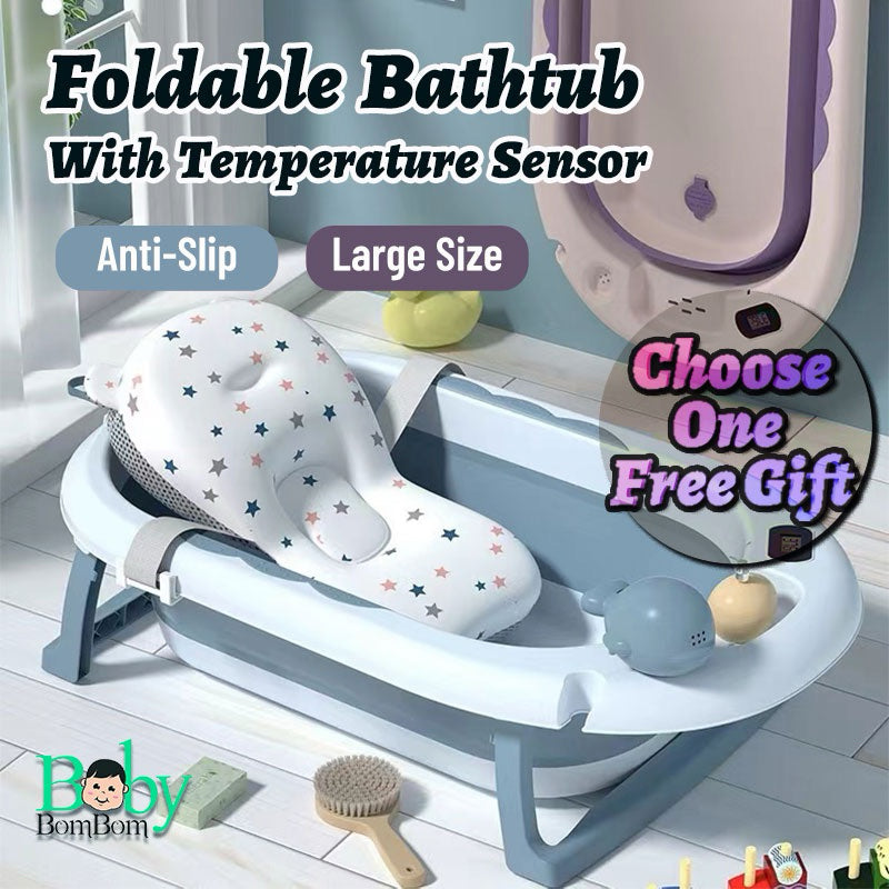 Baby Foldable Bathtub With Temperature Sensor